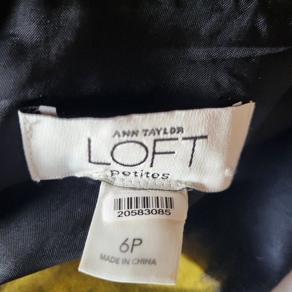 LOFT Elegant Blue Floral Dress, Size 6P - Picture 4 of 5